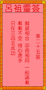 Lv Zu LingQian 25 sign