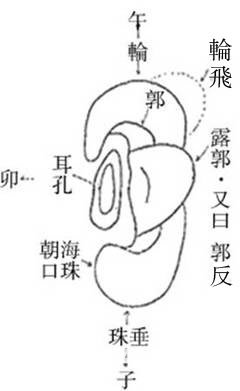 Yi faces fortune-telling illustration: ear shape