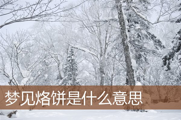 夢見烙餅是什麼意思_周公解夢