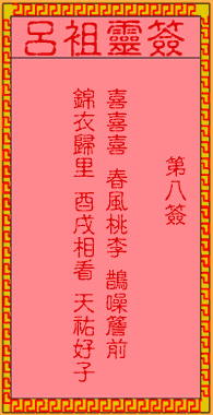 Lv Zu LingQian 8 sign