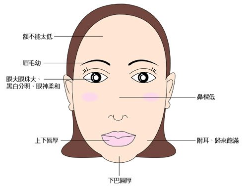 Good mother diagram of facial features