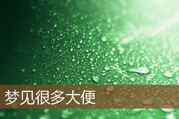 夢見很多大便_周公解夢