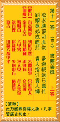 Goddess of mercy guanyin LingQian LingQian 11 solution signed 11: book recommendation jiang wei