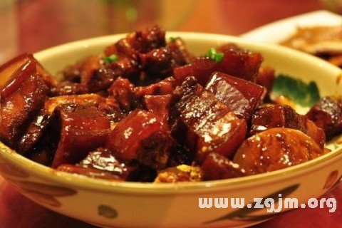 Dream of eating braise in soy sauce meat