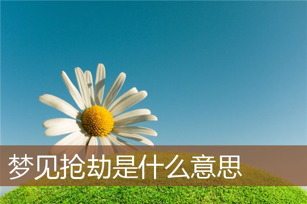 夢見搶劫是什麼意思_周公解夢