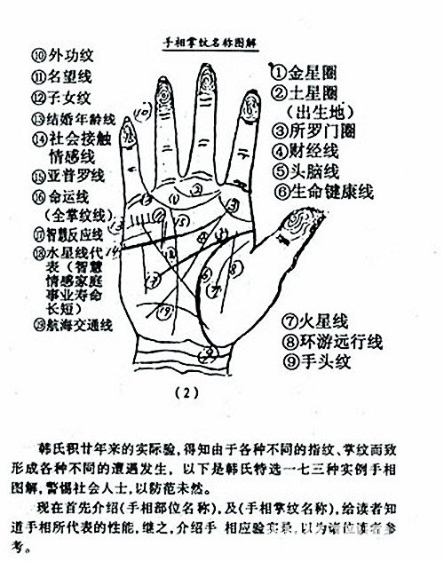 Many, many hurt palm diagram