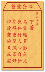 Che LingQian sign: eighty signing _ divination in the lottery