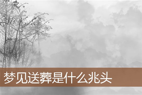 夢見送葬是什麼兆頭_周公解夢