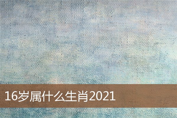 16歲屬什麼生肖2021_十二生肖